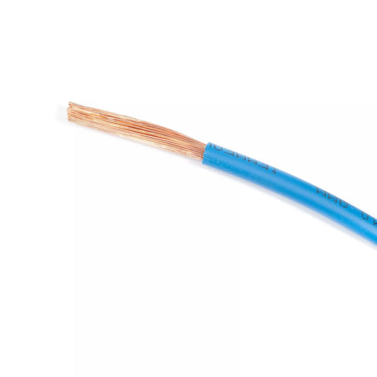 Blauwe aansluitdraad 6mm2 per meter. - Solar-evshop.nl